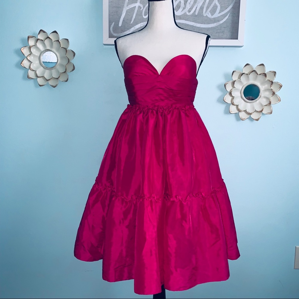 Fuchsia Sweetheart Strapless Formal Dress